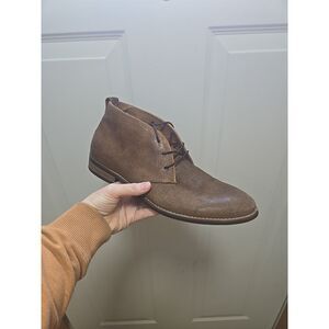 Aldo‎ Chukka Ankle Shoes Mens Size 9 Brown Leather Round Toe Lace Up Preppy